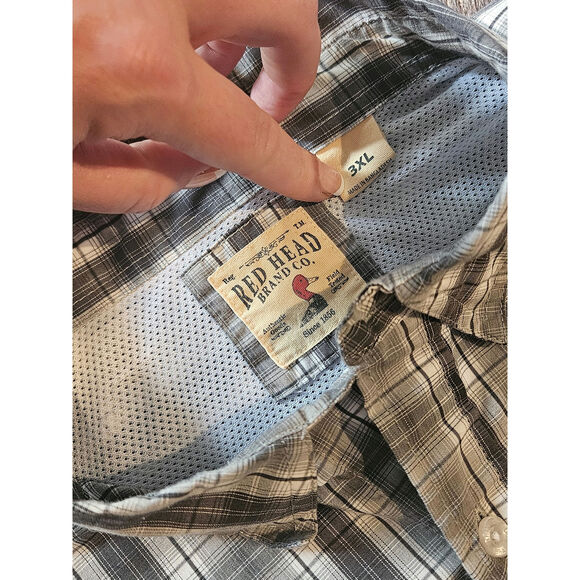 Red head brand co button down mens 3xl performance outdoors fishing hunting - Picture 2 of 7